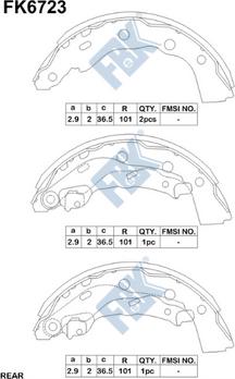 FBK FK6723 - Kit ganasce freno autozon.pro