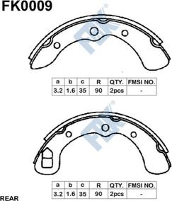 FBK FK0009 - Kit ganasce freno autozon.pro