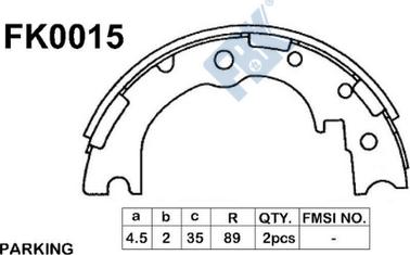 FBK FK0015 - Kit ganasce freno autozon.pro