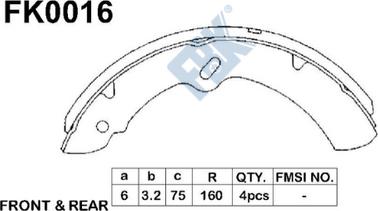 FBK FK0016 - Kit ganasce freno autozon.pro