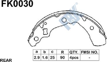 FBK FK0030 - Kit ganasce freno autozon.pro