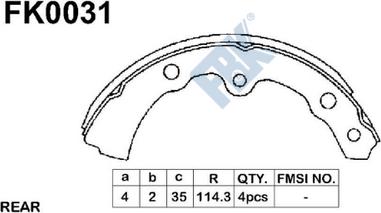 FBK FK0031 - Kit ganasce freno autozon.pro