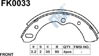 FBK FK0033 - Kit ganasce freno autozon.pro