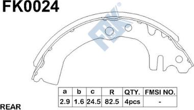 FBK FK0024 - Kit ganasce freno autozon.pro