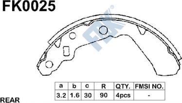 FBK FK0025 - Kit ganasce freno autozon.pro