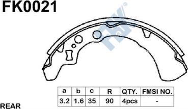 FBK FK0021 - Kit ganasce freno autozon.pro