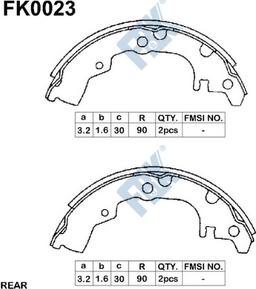 FBK FK0023 - Kit ganasce freno autozon.pro