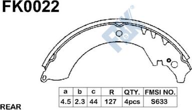 FBK FK0022 - Kit ganasce freno autozon.pro