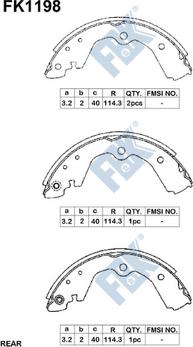 FBK FK1198 - Kit ganasce freno autozon.pro