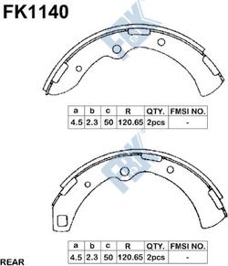 FBK FK1140 - Kit ganasce freno autozon.pro