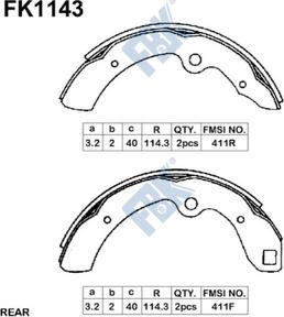 FBK FK1143 - Kit ganasce freno autozon.pro