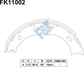 FBK FK11002 - Kit ganasce freno autozon.pro