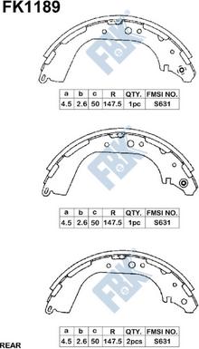 FBK FK1189 - Kit ganasce freno autozon.pro