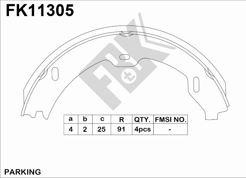 FBK FK11305 - Kit ganasce freno autozon.pro