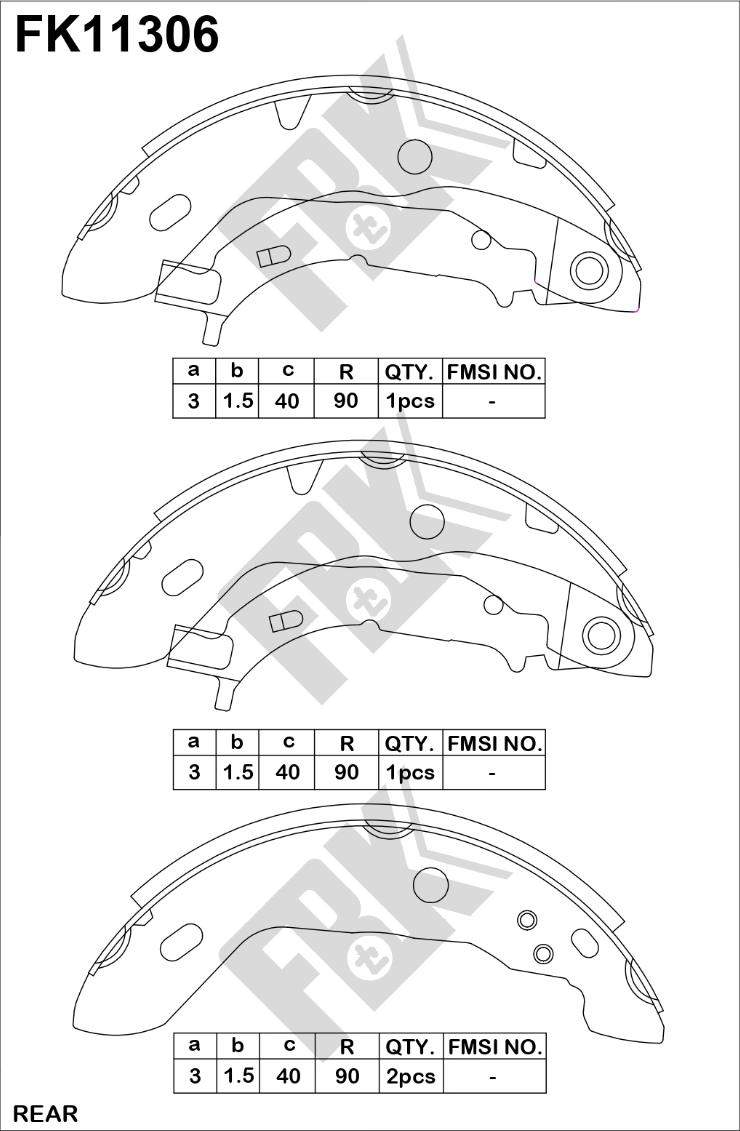 FBK FK11306 - Kit ganasce freno autozon.pro