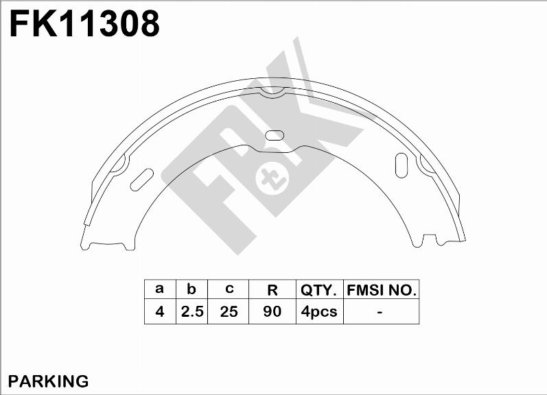 FBK FK11308 - Kit ganasce freno autozon.pro