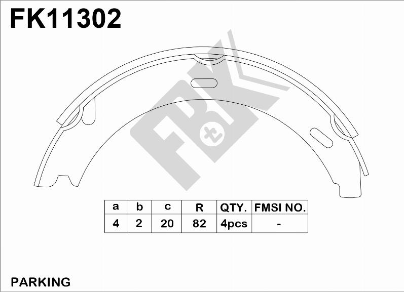 FBK FK11302 - Kit ganasce freno autozon.pro