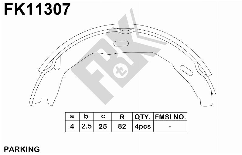 FBK FK11307 - Kit ganasce freno autozon.pro