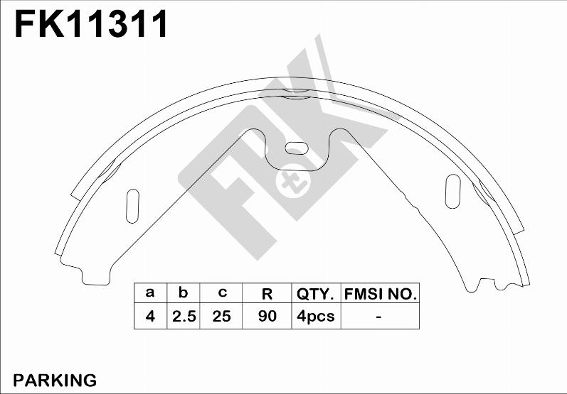 FBK FK11311 - Kit ganasce freno autozon.pro