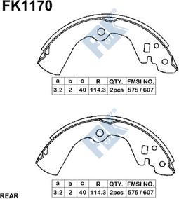 FBK FK1170 - Kit ganasce freno autozon.pro