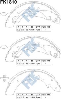 FBK FK1810 - Kit ganasce freno autozon.pro