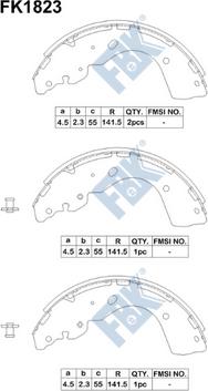 FBK FK1823 - Kit ganasce freno autozon.pro