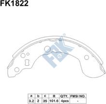 FBK FK1822 - Kit ganasce freno autozon.pro