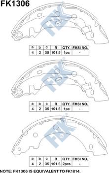 FBK FK1306 - Kit ganasce freno autozon.pro