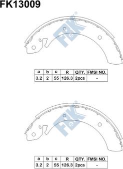 FBK FK13009 - Kit ganasce freno autozon.pro