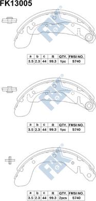 FBK FK13005 - Kit ganasce freno autozon.pro