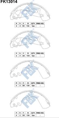 FBK FK13014 - Kit ganasce freno autozon.pro