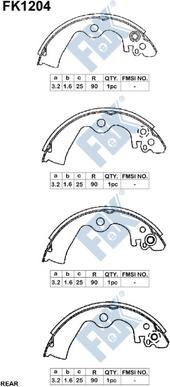 FBK FK1204 - Kit ganasce freno autozon.pro