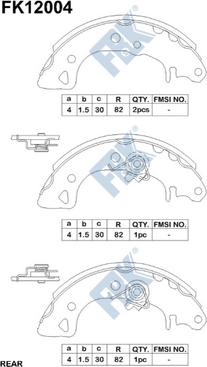 FBK FK12004 - Kit ganasce freno autozon.pro