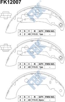 FBK FK12007 - Kit ganasce freno autozon.pro