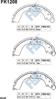 FBK FK1208 - Kit ganasce freno autozon.pro