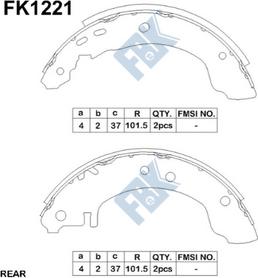 FBK FK1221 - Kit ganasce freno autozon.pro