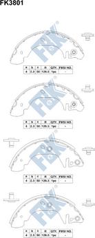 FBK FK3801 - Kit ganasce freno autozon.pro