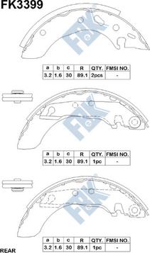 FBK FK3399 - Kit ganasce freno autozon.pro