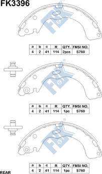 FBK FK3396 - Kit ganasce freno autozon.pro