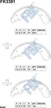 FBK FK3391 - Kit ganasce freno autozon.pro