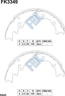 FBK FK3349 - Kit ganasce freno autozon.pro