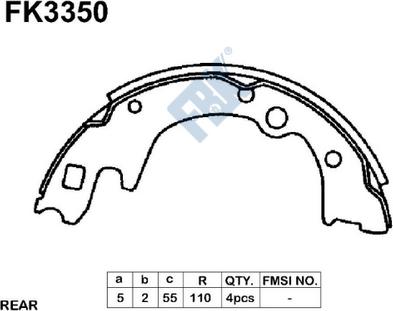 FBK FK3350 - Kit ganasce freno autozon.pro