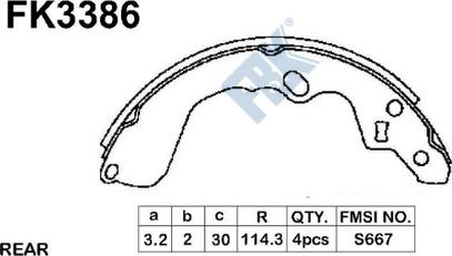 FBK FK3386 - Kit ganasce freno autozon.pro