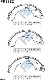 FBK FK3382 - Kit ganasce freno autozon.pro