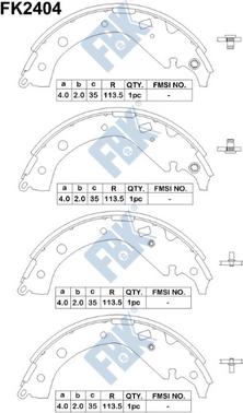 FBK FK2404 - Kit ganasce freno autozon.pro