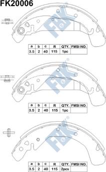 FBK FK20006 - Kit ganasce freno autozon.pro