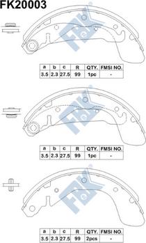 FBK FK20003 - Kit ganasce freno autozon.pro