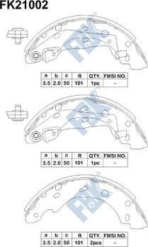 FBK FK21002 - Kit ganasce freno autozon.pro