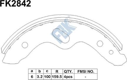 FBK FK2842 - Kit ganasce freno autozon.pro