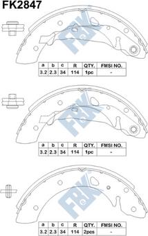 FBK FK2847 - Kit ganasce freno autozon.pro